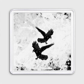 Магнит 55*55 с принтом Gothic crows , Пластик | Размер: 65*65 мм; Размер печати: 55*55 мм | animals | art | bird | black | crow | dark | halloween | wings | witch | арт | ворона | готика | готические | животные | крылья | нечисть | орел | перья | природа | птица | птица ворон | птичка | тьма | хеллоуин | хищник | черная птица