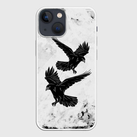 Чехол для iPhone 13 mini с принтом Gothic crows ,  |  | animals | art | bird | black | crow | dark | halloween | wings | witch | арт | ворона | готика | готические | животные | крылья | нечисть | орел | перья | природа | птица | птица ворон | птичка | тьма | хеллоуин | хищник | черная птица