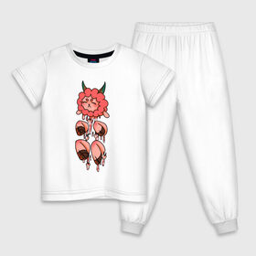 Детская пижама хлопок с принтом милая персиковая овечка , 100% хлопок |  брюки и футболка прямого кроя, без карманов, на брюках мягкая резинка на поясе и по низу штанин
 | Тематика изображения на принте: anime | cute | harajuku | kawaii | милый | мягкий | овечка | овца | персик | розовый