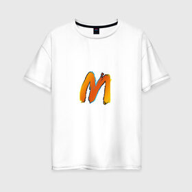 Женская футболка хлопок Oversize с принтом Слава Мерлоу , 100% хлопок | свободный крой, круглый ворот, спущенный рукав, длина до линии бедер
 | кдип | мерлоу | моргенштерн | музыка | огненный | реп | слава