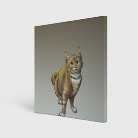 Холст квадратный с принтом полосатый уличный кот , 100% ПВХ |  | Тематика изображения на принте: арт | бандит | вектор | градиент | кот | котенок | котик | котэ | мультяшный | мяу | полоски | рисунок | рыжий | серый | уличный | хитрюга