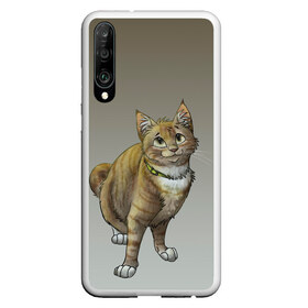 Чехол для Honor P30 с принтом полосатый уличный кот , Силикон | Область печати: задняя сторона чехла, без боковых панелей | арт | бандит | вектор | градиент | кот | котенок | котик | котэ | мультяшный | мяу | полоски | рисунок | рыжий | серый | уличный | хитрюга