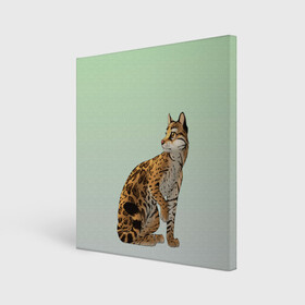 Холст квадратный с принтом дикий кот оцелот , 100% ПВХ |  | арт | вектор | градиент | дикий | кот | котенок | котик | котэ | мультяшный | мяу | оцелот | рисунок