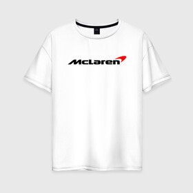 Женская футболка хлопок Oversize с принтом Формула 1 Макларен , 100% хлопок | свободный крой, круглый ворот, спущенный рукав, длина до линии бедер
 | f1 | formula 1 | mclaren | даниэль риккардо | ландо норрис | логотип | макларен | мерседес | ф1 | формула 1