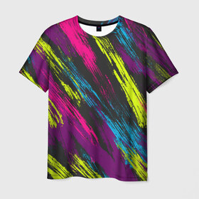 Мужская футболка 3D с принтом SUMMER 2021 , 100% полиэфир | прямой крой, круглый вырез горловины, длина до линии бедер | абстракция | весна | краски | лето | полоски | разноцветное