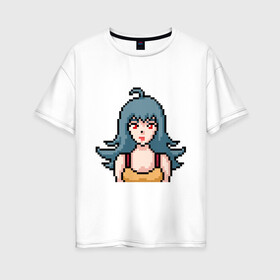 Женская футболка хлопок Oversize с принтом Pixel art anime , 100% хлопок | свободный крой, круглый ворот, спущенный рукав, длина до линии бедер
 | anime | art | girl | manga | pixel | аниме | арт | девушка | манга | пиксель