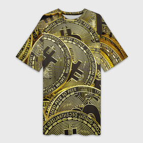 Платье-футболка 3D с принтом БИТКОИНЫ МОНЕТЫ ,  |  | bitcoin | blockchain | btc | cardano | crypto | ethereum | polkadot | tether | xrp | бинанс | биткоин | блокчейн | валюта | деньги | криптовалюта | майнер | майнинг | цифровая валюта | цифровое золото | эфир