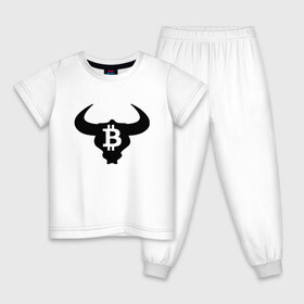 Детская пижама хлопок с принтом BITCOIN CRYPTOCURRENCE (Z) , 100% хлопок |  брюки и футболка прямого кроя, без карманов, на брюках мягкая резинка на поясе и по низу штанин
 | binance coin | bitcoin | blockchain | btc | cardano | crypto | ethereum | litecoin | polkadot | tether | xrp | биткоин | блокчейн | валюта | деньги | криптовалюта | майнер | майнинг | цифровая валюта | цифровое золото | эфир