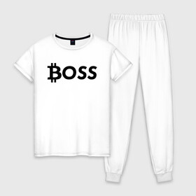 Женская пижама хлопок с принтом БИТКОИН ДЕД | BITCOIN BOSS , 100% хлопок | брюки и футболка прямого кроя, без карманов, на брюках мягкая резинка на поясе и по низу штанин | bitcoin | blockchain | btc | cardano | crypto | ethereum | polkadot | tether | xrp | бинанс | биткоин | блокчейн | валюта | деньги | криптовалюта | майнер | майнинг | цифровая валюта | цифровое золото | эфир