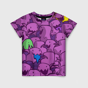 Детская футболка 3D с принтом ПикачушкА , 100% гипоаллергенный полиэфир | прямой крой, круглый вырез горловины, длина до линии бедер, чуть спущенное плечо, ткань немного тянется | purple | star crafts | зеленый | зубы | пикачу | уши | фиолетовый | чудики