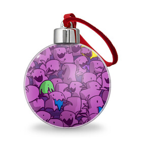Ёлочный шар с принтом ПикачушкА , Пластик | Диаметр: 77 мм | purple | star crafts | зеленый | зубы | пикачу | уши | фиолетовый | чудики