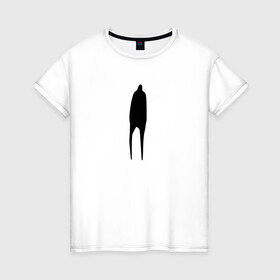 Женская футболка хлопок с принтом Lonely Guy , 100% хлопок | прямой крой, круглый вырез горловины, длина до линии бедер, слегка спущенное плечо | dead inside | lonely | lonely guy | meme | грусть | дединсайд | депрессия | мем | одиночество | скука | черная фигура