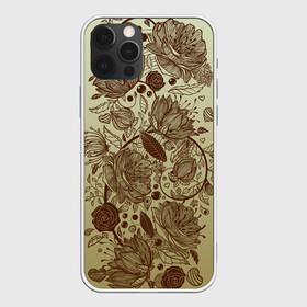 Чехол для iPhone 12 Pro Max с принтом чехол дудлинг цветы , Силикон |  | арт | дудлинг | контуры | природный | рисунок | творческий | узор | цветы | чехол