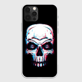 Чехол для iPhone 12 Pro Max с принтом Glitch Skull , Силикон |  | art | dead | death | ghost | glitch | neon | skeleton | skull | skulls | арт | глитч | глич | неон | призрак | скелет | череп | черепа