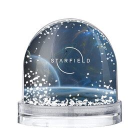 Снежный шар с принтом Starfield , Пластик | Изображение внутри шара печатается на глянцевой фотобумаге с двух сторон | bethesda game studios | bethesda softworks | звездное | космос | планеты