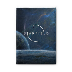 Обложка для автодокументов с принтом Starfield , натуральная кожа |  размер 19,9*13 см; внутри 4 больших “конверта” для документов и один маленький отдел — туда идеально встанут права | bethesda game studios | bethesda softworks | звездное | космос | планеты