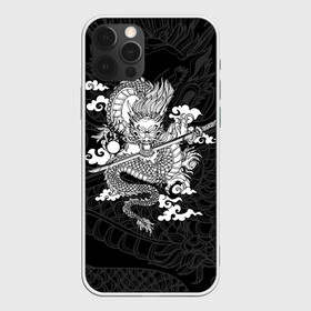 Чехол для iPhone 12 Pro Max с принтом ДРАКОН | DRAGON , Силикон |  | anime | china | dragon | japan | katana | samurai | smoke | snake | sword | tattoo | аниме | дракон | дым | змей | катана | китай | меч | самурай | тату | татуировка | япония