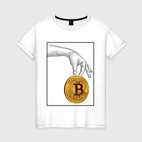 Женская футболка хлопок с принтом BITCOIN CRYPTOCURRENCE (Z) , 100% хлопок | прямой крой, круглый вырез горловины, длина до линии бедер, слегка спущенное плечо | binance coin | bitcoin | blockchain | btc | cardano | crypto | ethereum | litecoin | polkadot | tether | xrp | биткоин | блокчейн | валюта | деньги | криптовалюта | майнер | майнинг | цифровая валюта | цифровое золото | эфир