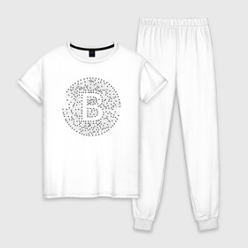 Женская пижама хлопок с принтом БИТКОИН | BITCOIN (Z) , 100% хлопок | брюки и футболка прямого кроя, без карманов, на брюках мягкая резинка на поясе и по низу штанин | binance coin | bitcoin | blockchain | btc | cardano | crypto | ethereum | litecoin | polkadot | tether | xrp | биткоин | блокчейн | валюта | деньги | криптовалюта | майнер | майнинг | цифровая валюта | цифровое золото | эфир