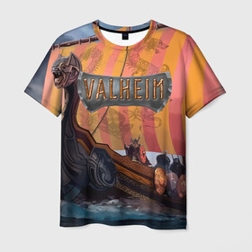 Мужская футболка 3D с принтом Valheim , 100% полиэфир | прямой крой, круглый вырез горловины, длина до линии бедер | fantasy | mmo | valheim | valve | валхейм | вальхейм | викинги | выживалка | игра | королевская битва | ммо | ролевая игра | фэнтази