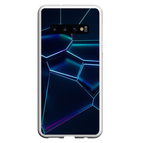 Чехол для Samsung Galaxy S10 с принтом 3D ПЛИТЫ | НЕОНОВЫЕ ПЛИТЫ , Силикон | Область печати: задняя сторона чехла, без боковых панелей | Тематика изображения на принте: 3d | 3д | abstraction | neon | steel | абстракция | взрыв | неон | неоновые | плиты | разлом | соты | стекло | стеклянный