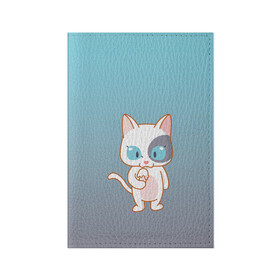 Обложка для паспорта матовая кожа с принтом кот с мороженкой , натуральная матовая кожа | размер 19,3 х 13,7 см; прозрачные пластиковые крепления | голубые глаза | кот | котенок | котик | кошак | мороженка | мороженко | мороженое | прямоходячий | рисунок | рожок