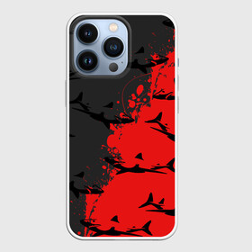 Чехол для iPhone 13 Pro с принтом Акулы ,  |  | акула | брызги | животное | краска | рыба | хищник