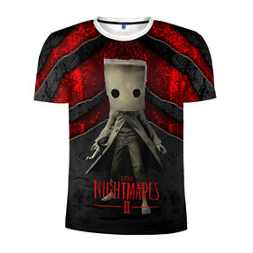 Мужская футболка 3D спортивная с принтом Little Nightmares 2 , 100% полиэстер с улучшенными характеристиками | приталенный силуэт, круглая горловина, широкие плечи, сужается к линии бедра | little nightmares | игра | страшилка | страшная игра | ужас | хоррор