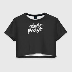 Женская футболка Crop-top 3D с принтом Daft Punk , 100% полиэстер | круглая горловина, длина футболки до линии талии, рукава с отворотами | acces | after | all | better | crush | da | daft | dance | discovery | faster | funk | get | harder | homework | human | instant | lose | lucky | memories | more | one | punk | random | stronger | time | to | yourself | бангальтер | дафт 