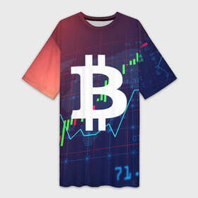 Платье-футболка 3D с принтом БИТКОИН | BITCOIN ,  |  | bitcoin | blockchain | btc | cardano | crypto | ethereum | polkadot | tether | xrp | бинанс | биткоин | блокчейн | валюта | деньги | криптовалюта | майнер | майнинг | цифровая валюта | цифровое золото | эфир