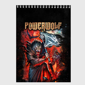 Скетчбук с принтом Powerwolf , 100% бумага
 | 48 листов, плотность листов — 100 г/м2, плотность картонной обложки — 250 г/м2. Листы скреплены сверху удобной пружинной спиралью | heavy metal | metal | powerwolf | группы | метал | музыка | пауэр метал | рок | хеви метал