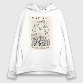 Женское худи Oversize хлопок с принтом MATISSE , френч-терри — 70% хлопок, 30% полиэстер. Мягкий теплый начес внутри —100% хлопок | боковые карманы, эластичные манжеты и нижняя кромка, капюшон на магнитной кнопке | 8 марта | весна | девушке | женский | картина | мама | матисс | подарок | топ | тренд | феминизм | художник | цветы