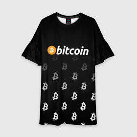 Детское платье 3D с принтом БИТКОИН | BITCOIN (Z) , 100% полиэстер | прямой силуэт, чуть расширенный к низу. Круглая горловина, на рукавах — воланы | Тематика изображения на принте: binance coin | bitcoin | blockchain | btc | cardano | crypto | ethereum | litecoin | polkadot | tether | xrp | биткоин | блокчейн | валюта | деньги | криптовалюта | майнер | майнинг | цифровая валюта | цифровое золото | эфир