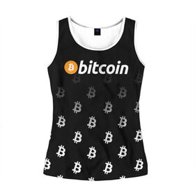 Женская майка 3D с принтом БИТКОИН | BITCOIN (Z) , 100% полиэстер | круглая горловина, прямой силуэт, длина до линии бедра | binance coin | bitcoin | blockchain | btc | cardano | crypto | ethereum | litecoin | polkadot | tether | xrp | биткоин | блокчейн | валюта | деньги | криптовалюта | майнер | майнинг | цифровая валюта | цифровое золото | эфир