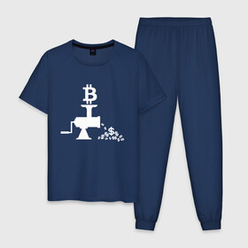 Мужская пижама хлопок с принтом БИТКОИН МЯСОРУБКА | BITCOIN (Z) , 100% хлопок | брюки и футболка прямого кроя, без карманов, на брюках мягкая резинка на поясе и по низу штанин
 | binance coin | bitcoin | blockchain | btc | cardano | crypto | ethereum | litecoin | polkadot | tether | xrp | биткоин | блокчейн | валюта | деньги | криптовалюта | майнер | майнинг | цифровая валюта | цифровое золото | эфир