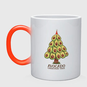 Кружка хамелеон с принтом Avocado Christmas Tree , керамика | меняет цвет при нагревании, емкость 330 мл | claus | cute | nature | new year | santa | tree | авокадо | адвокадо | дед мороз | дед отмороз | ёлка | ель | из авокадо | колпак | косточка | милота | милые авокадо | новый год | прикол | природа | рождественское дерево