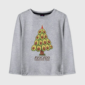 Детский лонгслив хлопок с принтом Avocado Christmas Tree , 100% хлопок | круглый вырез горловины, полуприлегающий силуэт, длина до линии бедер | claus | cute | nature | new year | santa | tree | авокадо | адвокадо | дед мороз | дед отмороз | ёлка | ель | из авокадо | колпак | косточка | милота | милые авокадо | новый год | прикол | природа | рождественское дерево