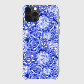Чехол для iPhone 12 Pro Max с принтом Голубые и синие розы , Силикон |  | blue | flora | floral | flower | flowers | romantic | rose | roses | violet | букет роз | букет цветов | бутон | бутоны | день женщин | для девушек | для женщин | женский день | праздник | роза | романтика | садовая роза | флора