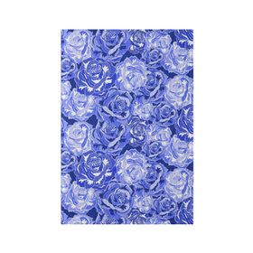 Обложка для паспорта матовая кожа с принтом Голубые и синие розы , натуральная матовая кожа | размер 19,3 х 13,7 см; прозрачные пластиковые крепления | Тематика изображения на принте: blue | flora | floral | flower | flowers | romantic | rose | roses | violet | букет роз | букет цветов | бутон | бутоны | день женщин | для девушек | для женщин | женский день | праздник | роза | романтика | садовая роза | флора