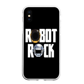 Чехол для iPhone XS Max матовый с принтом Robot Rock , Силикон | Область печати: задняя сторона чехла, без боковых панелей | Тематика изображения на принте: cyberpunk | daft | daftpunk | electronic | get | guy | guy manuel | human | lucky | music | punk | robot | rock | thomas | дафт | дафтпанк | киберпанк | музыка | ню диско | панк | робот | рок | техно | томас | электро | электроник рок