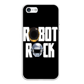 Чехол для iPhone 5/5S матовый с принтом Robot Rock , Силикон | Область печати: задняя сторона чехла, без боковых панелей | cyberpunk | daft | daftpunk | electronic | get | guy | guy manuel | human | lucky | music | punk | robot | rock | thomas | дафт | дафтпанк | киберпанк | музыка | ню диско | панк | робот | рок | техно | томас | электро | электроник рок