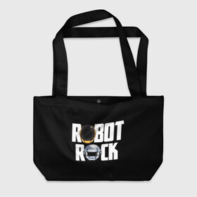 Пляжная сумка 3D с принтом Robot Rock , 100% полиэстер | застегивается на металлическую кнопку; внутренний карман застегивается на молнию. Стенки укреплены специальным мягким материалом, чтобы защитить содержимое от несильных ударов
 | cyberpunk | daft | daftpunk | electronic | get | guy | guy manuel | human | lucky | music | punk | robot | rock | thomas | дафт | дафтпанк | киберпанк | музыка | ню диско | панк | робот | рок | техно | томас | электро | электроник рок