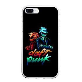 Чехол для iPhone 7Plus/8 Plus матовый с принтом Daft Punk , Силикон | Область печати: задняя сторона чехла, без боковых панелей | cyberpunk | daft | daftpunk | electronic | get | guy | guy manuel | human | lucky | music | punk | robot | rock | thomas | дафт | дафтпанк | киберпанк | музыка | ню диско | панк | робот | рок | техно | томас | электро | электроник рок