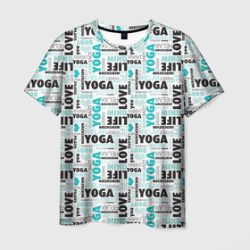 Мужская футболка 3D с принтом YOGA , 100% полиэфир | прямой крой, круглый вырез горловины, длина до линии бедер | аум | брахма | будда | буддист | веган | вишну | ганеша | гимнастика | индиго | индуизм | инь янь | йога | лотос | мантра | медитация | нирвана | ом | просветление | психоделика | санскрит | третий глаз