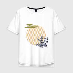 Мужская футболка хлопок Oversize с принтом Арт минимализм , 100% хлопок | свободный крой, круглый ворот, “спинка” длиннее передней части | абстракция | азиатский | арт | минимализм | пейзаж | природа | рисунок | хипстер | японский