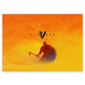 Поздравительная открытка с принтом Викинги | Vikings (Z) , 100% бумага | плотность бумаги 280 г/м2, матовая, на обратной стороне линовка и место для марки
 | normanni | viking | vikingar | vikingene | vikinger | vikings | вальгала | вальгалла | вальхала | вальхалла | варяги | викинг | викинги | конанг | конунг | лагерта | лодброк | норман | рагнар | рагнар лодброк | рагнарек | ролло