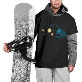 Накидка на куртку 3D с принтом Космическая угроза , 100% полиэстер |  | angler | deep | galaxy | milky | moon | planet | sea | ship | space | spaceship | star | suit | surfing | travel | way | галактика | глубоководный | звезда | корабль | космический | космонавт | космос | луна | млечный | планета | путешествие | путь