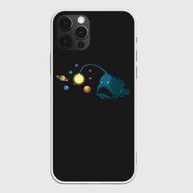 Чехол для iPhone 12 Pro Max с принтом Космическая угроза , Силикон |  | angler | deep | galaxy | milky | moon | planet | sea | ship | space | spaceship | star | suit | surfing | travel | way | галактика | глубоководный | звезда | корабль | космический | космонавт | космос | луна | млечный | планета | путешествие | путь