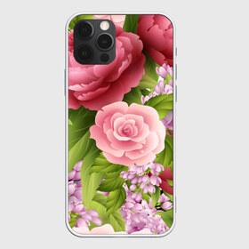 Чехол для iPhone 12 Pro Max с принтом ЦВЕТЫ / FLOWERS / 8 МАРТА , Силикон |  | chery | flowers | japan | roses | sakura | вишня | растения | розы | ромашка | сакура | тюльпаны | цветы | цветы сакуры | япония