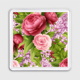 Магнит 55*55 с принтом ЦВЕТЫ / FLOWERS / 8 МАРТА , Пластик | Размер: 65*65 мм; Размер печати: 55*55 мм | Тематика изображения на принте: chery | flowers | japan | roses | sakura | вишня | растения | розы | ромашка | сакура | тюльпаны | цветы | цветы сакуры | япония